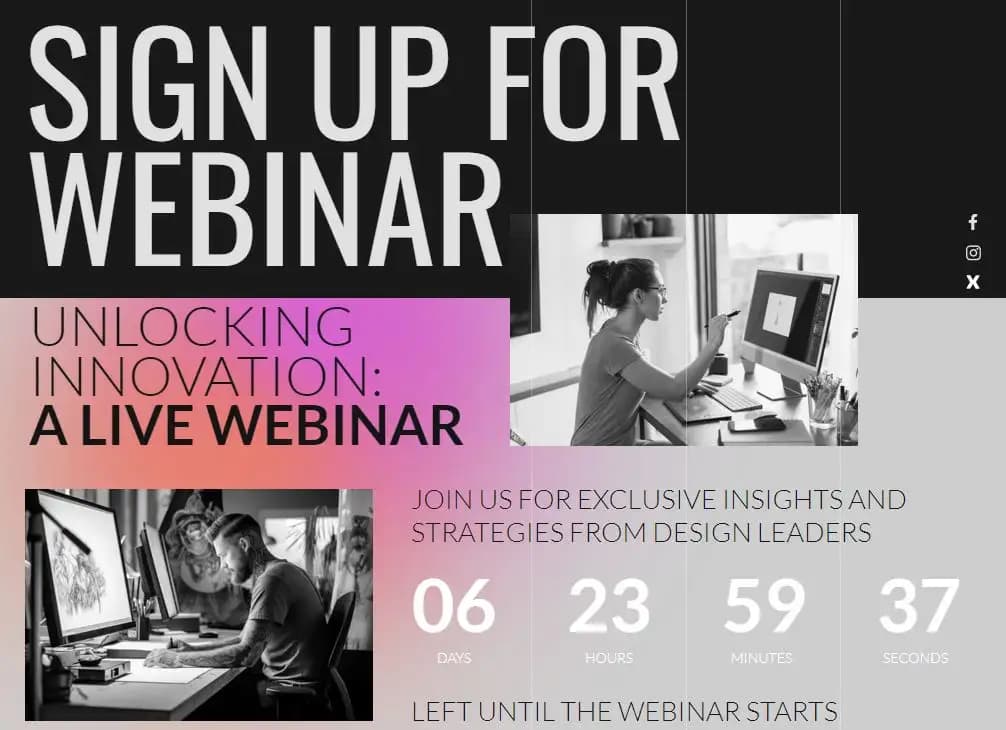 Affiliate landing page template example