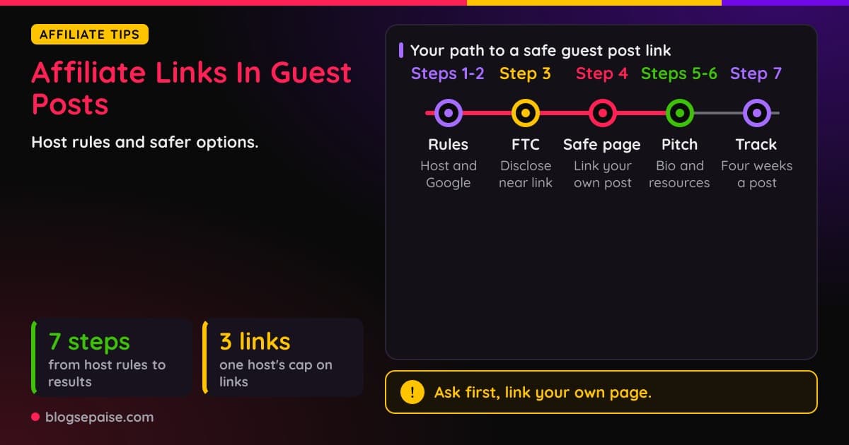 Can You Use Affiliate Links In Guest Posts? Host Rules And Safer Options
