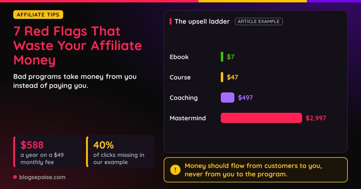 7 red flags in affiliate marketing that waste your money
