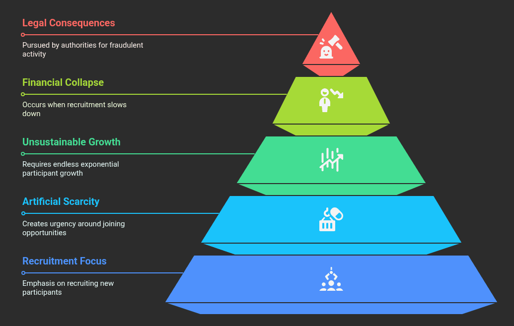 Affiliate marketing vs pyramid scheme comparison