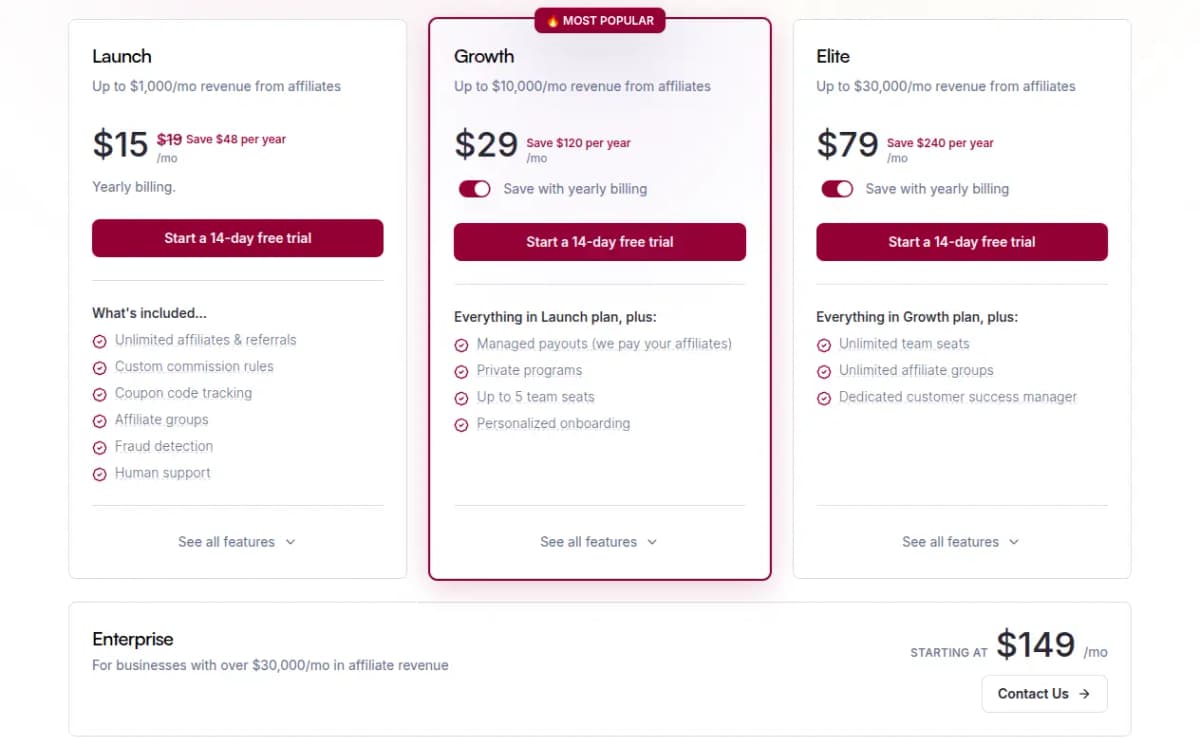 Affonso Pricing Plans
