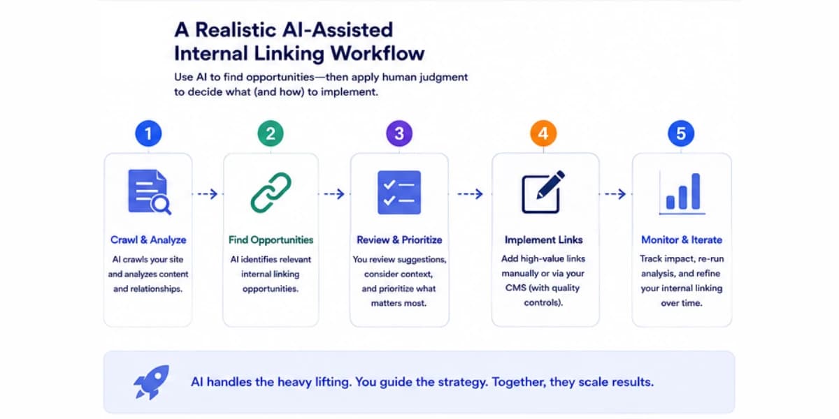 AI assisted internal linking workflow
