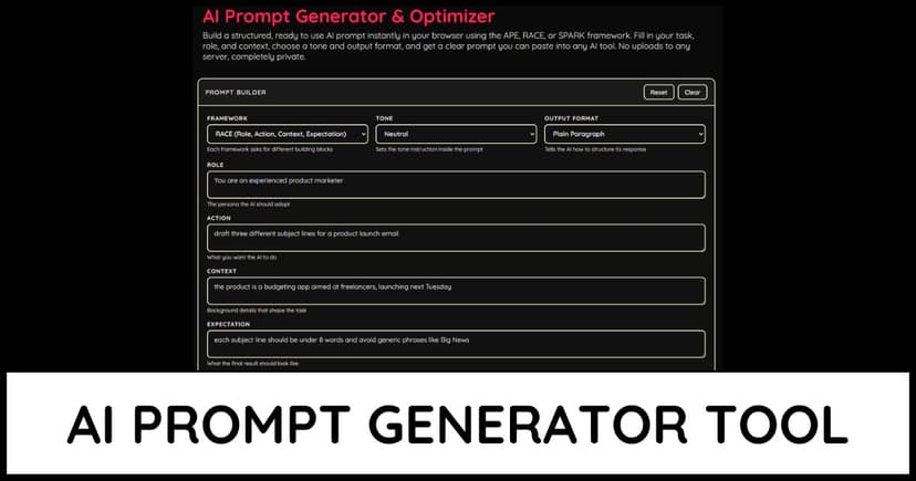 AI Prompt Generator and Optimizer