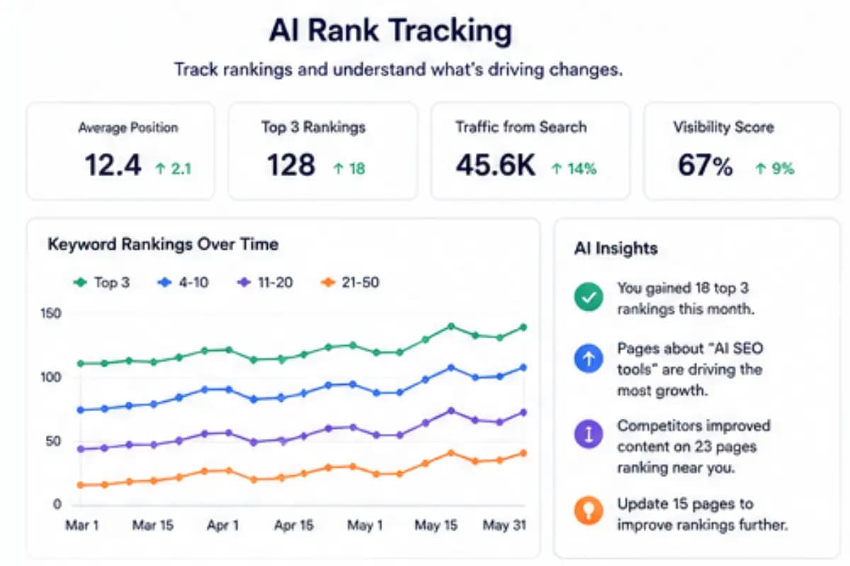 AI rank tracking and performance monitoring