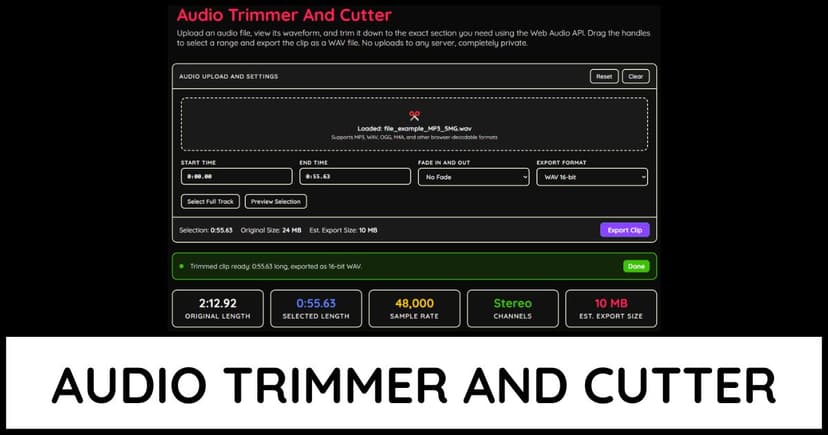 Audio Trimmer & Cutter
