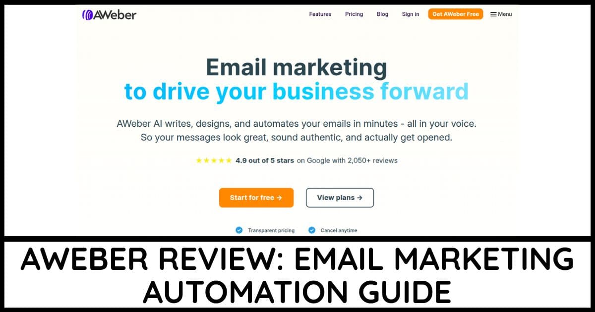 AWeber Review cover image