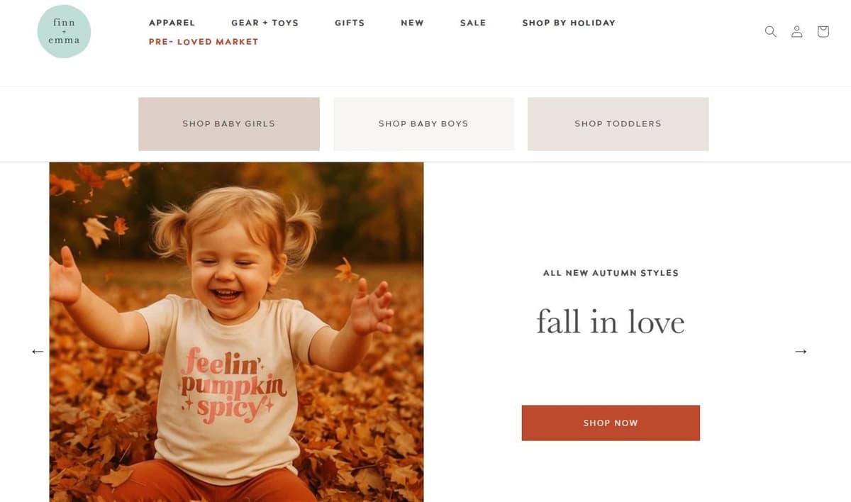 Finn & Emma - Organic baby clothing, toys, and accessories with vibrant designs