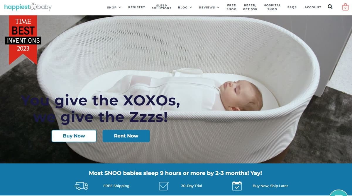 Happiest Baby - Smart sleep solutions like the Snoo Smart Sleeper