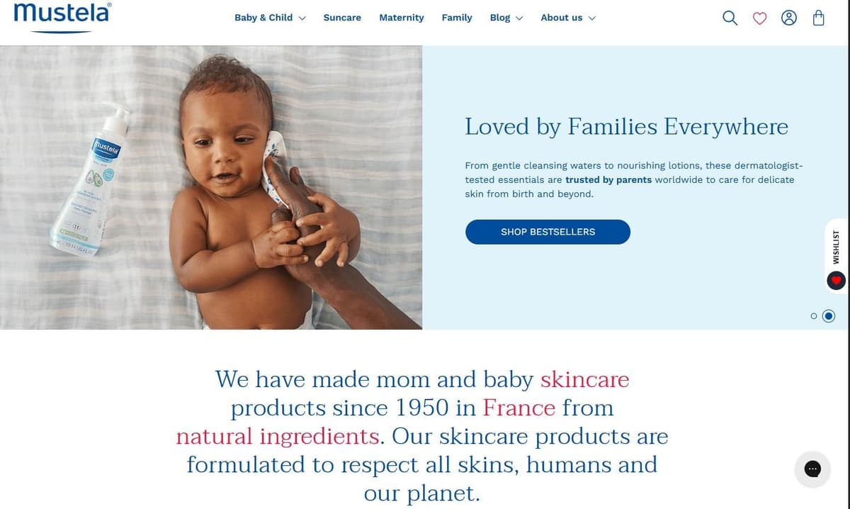 Mustela - Gentle, naturally derived skincare for babies