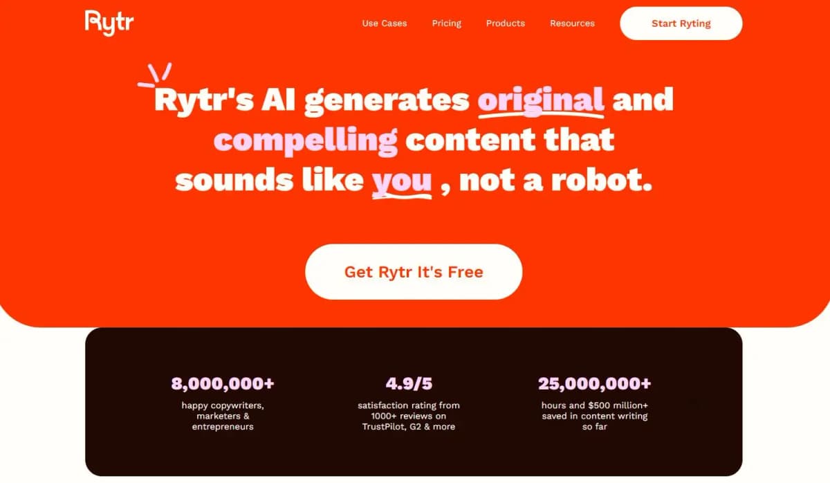 Rytr AI writing tool