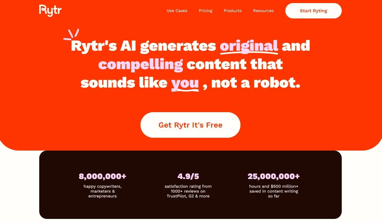 Rytr AI writing tool