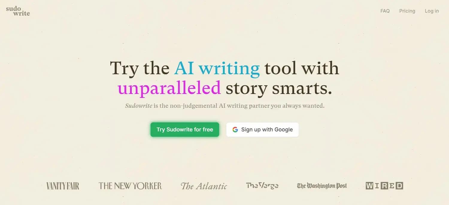 Sudowrite AI writing tool