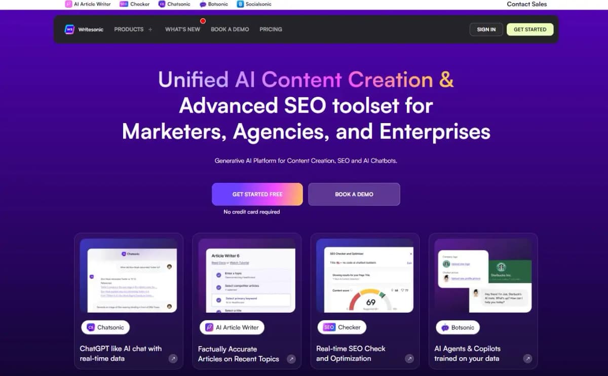 Writesonic AI writing tool
