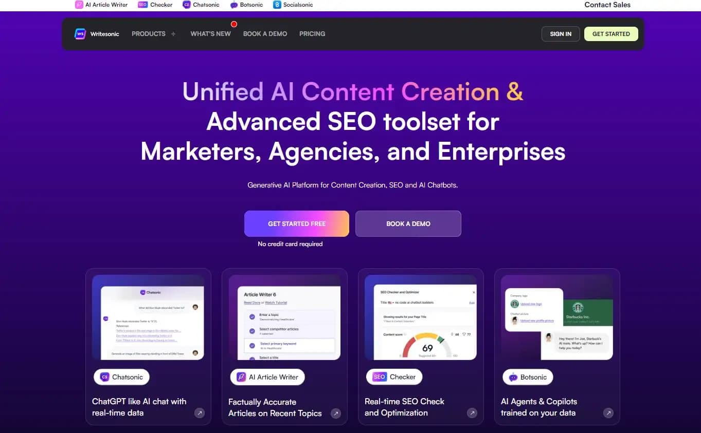 Writesonic AI writing tool