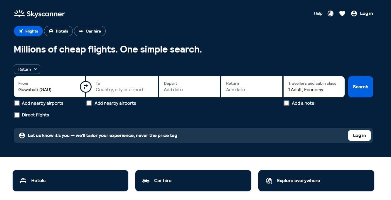 Skyscanner - World's best-known flight search engine searching 10 billion prices daily