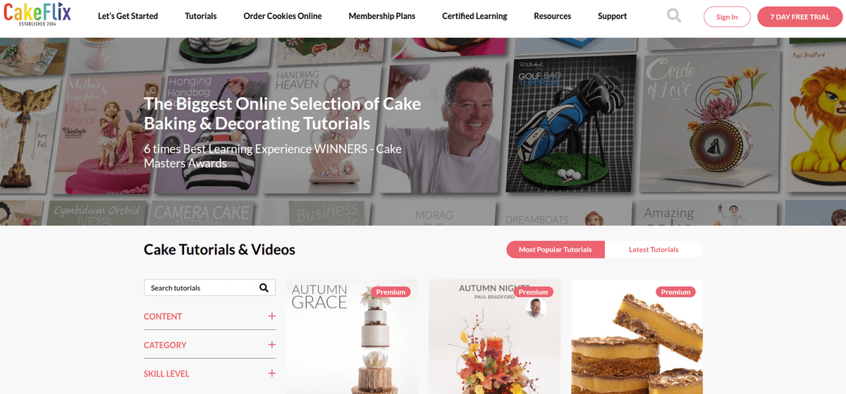 CakeFlix - Online platform for baking and cake decorating tutorials and courses