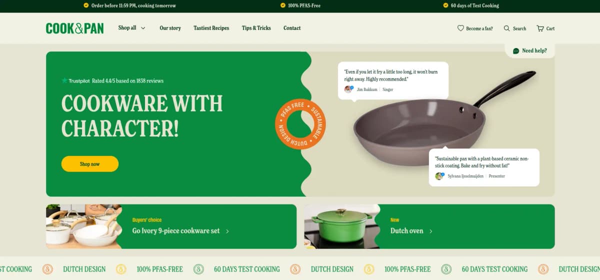 Cook & Pan - Stylish PFAS-free non-stick cookware for modern kitchens