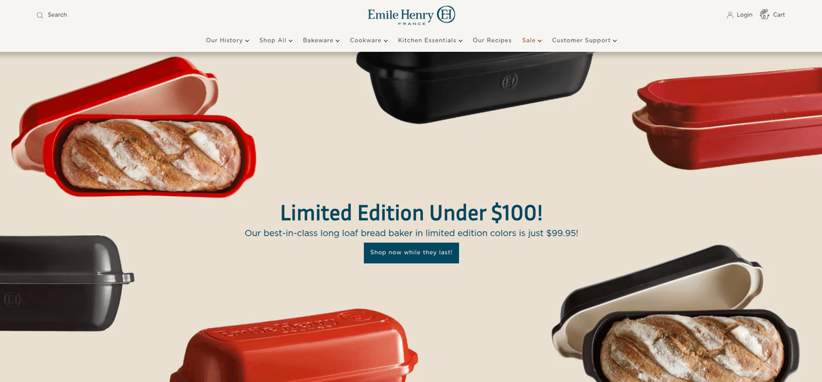 Emile Henry - French ceramic bakeware with excellent heat retention and elegant design