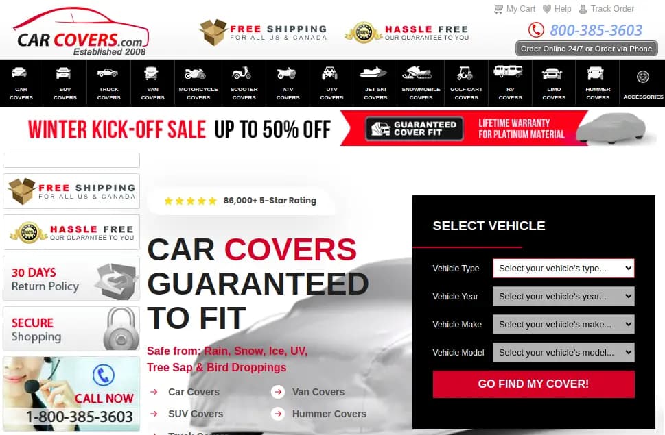 CarCovers protective car covers