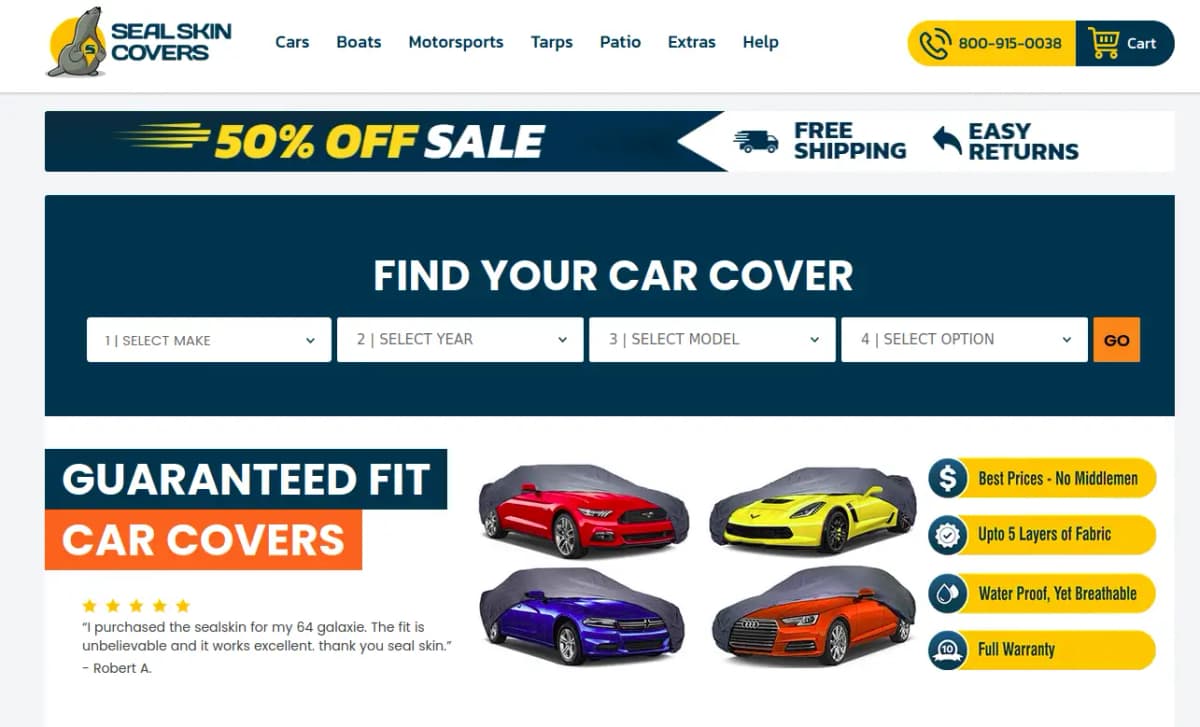 Seal Skin Covers car and boat covers