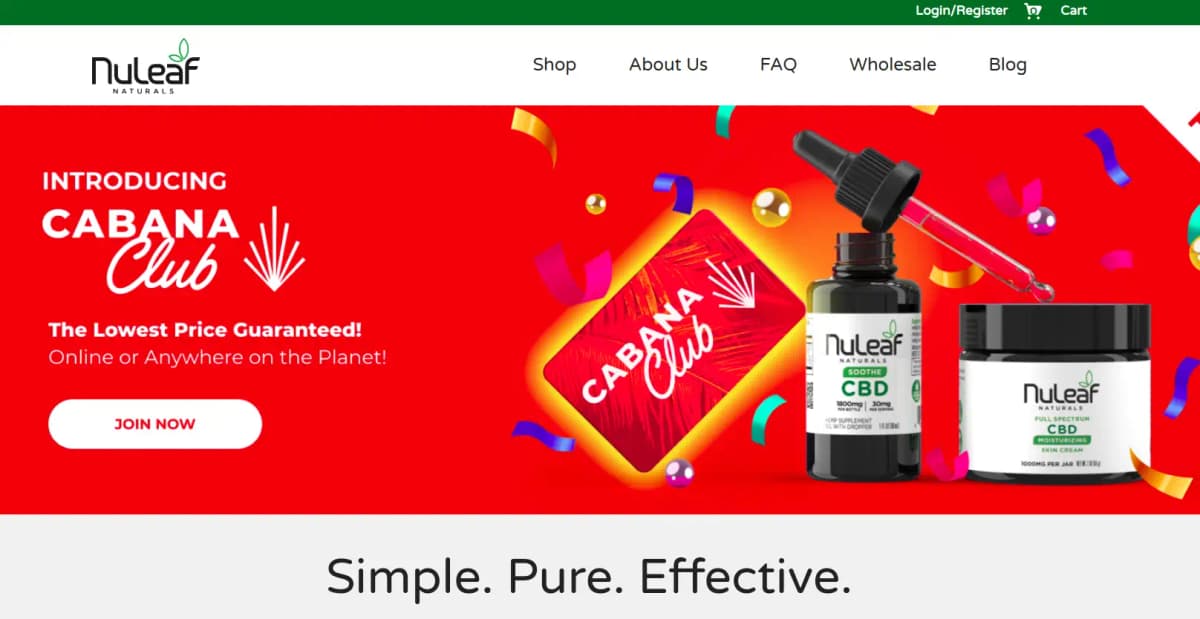 NuLeaf Naturals - Full-spectrum CBD with advanced CO2 extraction and CGMP certification