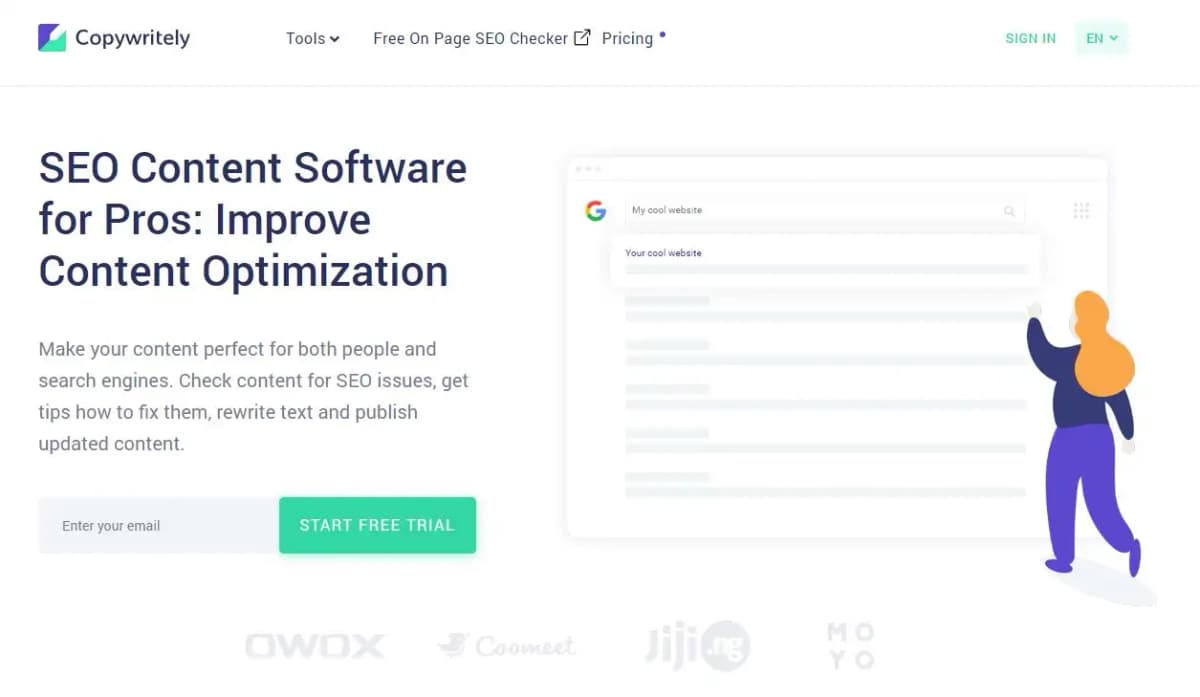 Copywritely content optimization tool