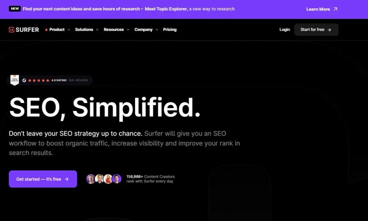 Surfer SEO content optimization tool