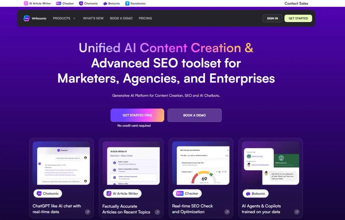 Writesonic AI writing tool