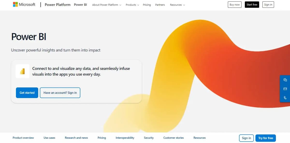 Microsoft Power BI analytics