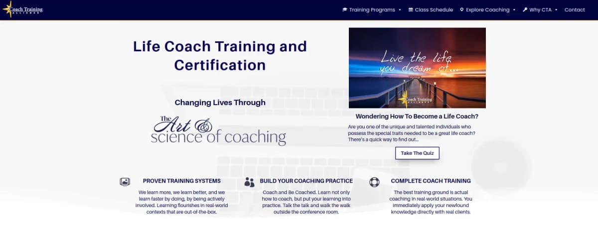 Coach Training Alliance ICF certified life coach training