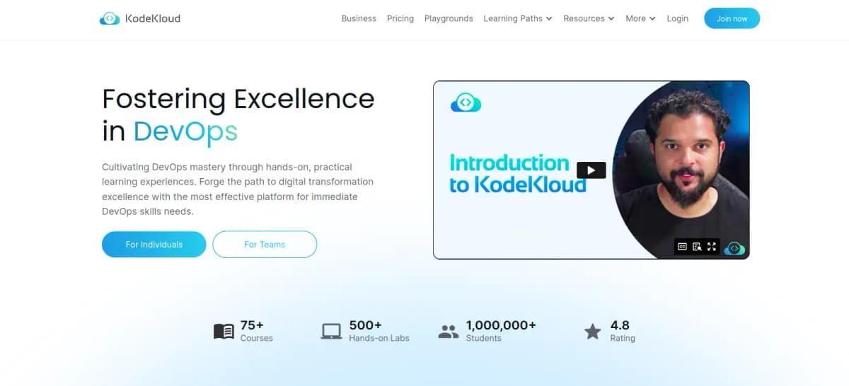 KodeKloud DevOps and cloud computing courses