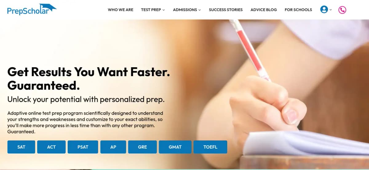 PrepScholar personalized test prep and college admissions