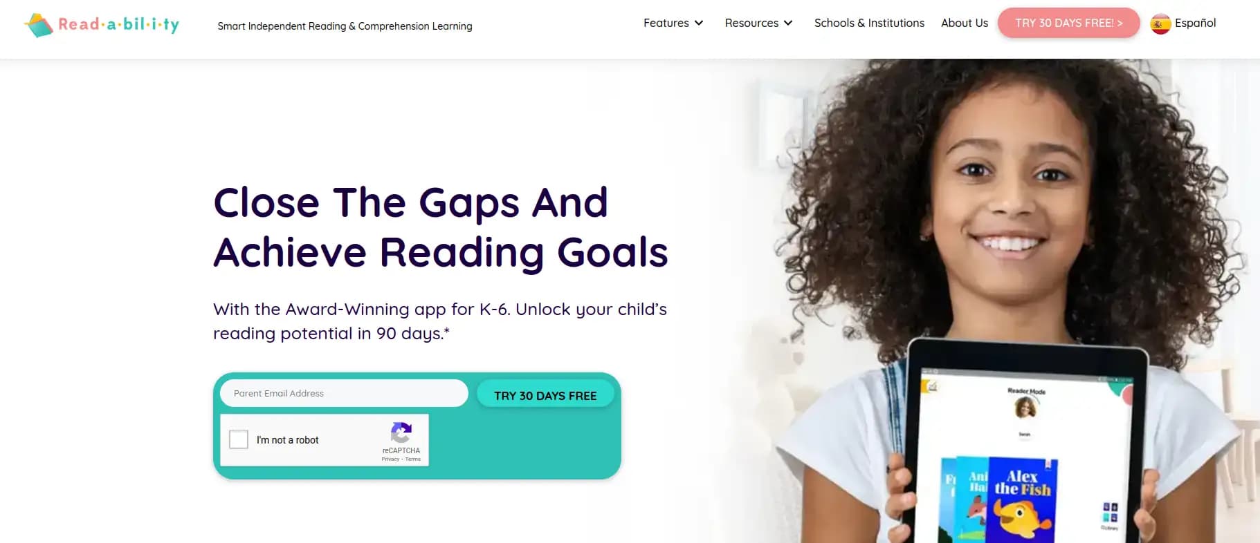 Readability children's reading learning app