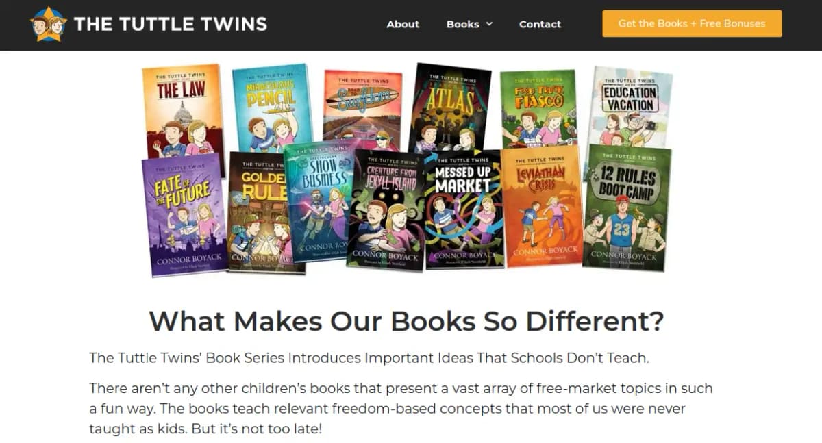 The Tuttle Twins educational children's books
