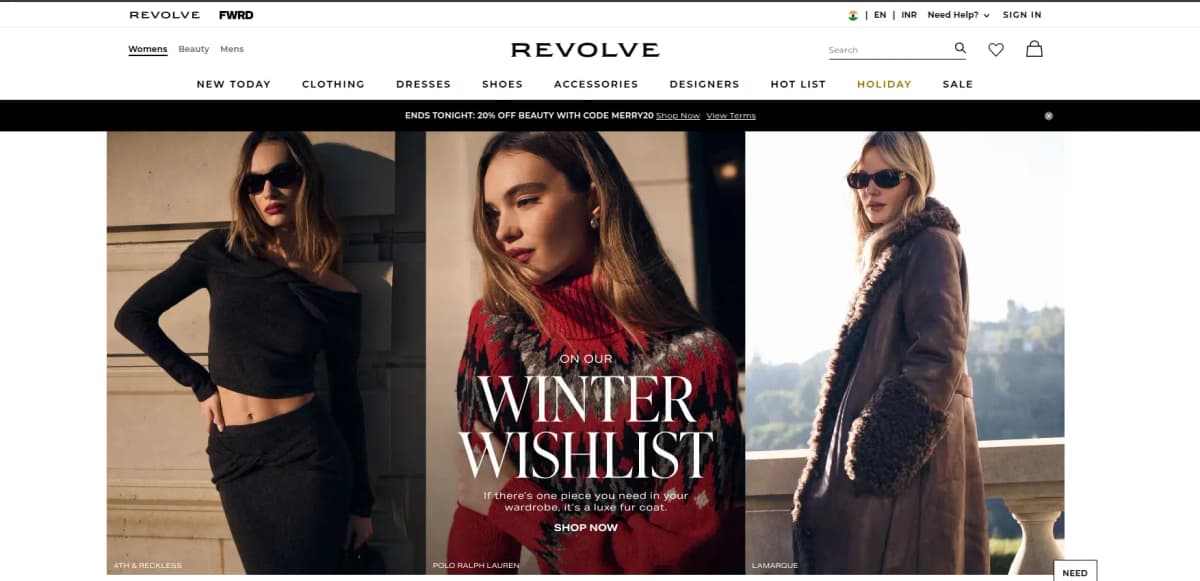 Revolve fashion retailer
