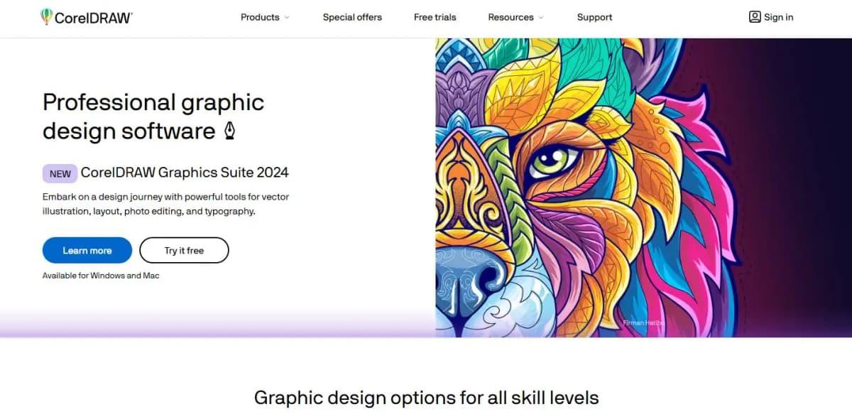 CorelDRAW graphic design tool
