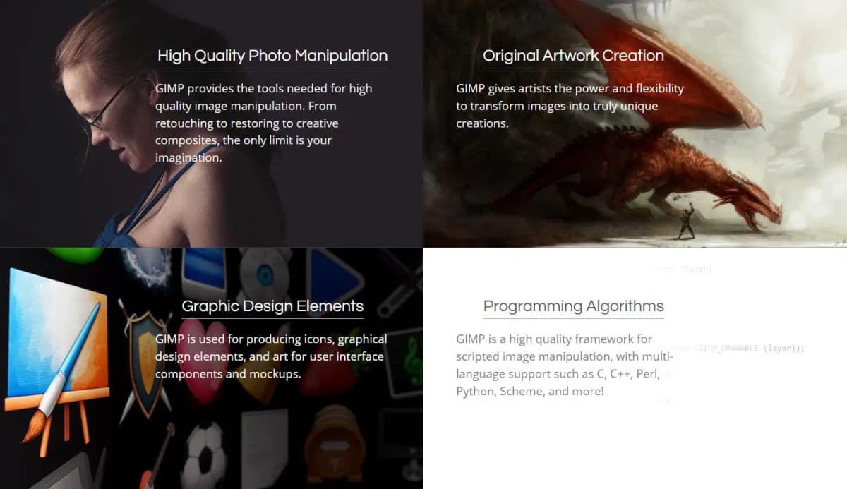 GIMP features