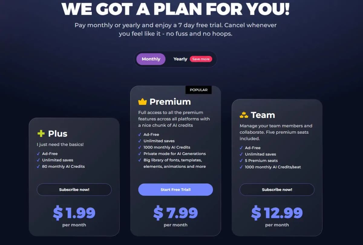 Pixlr pricing