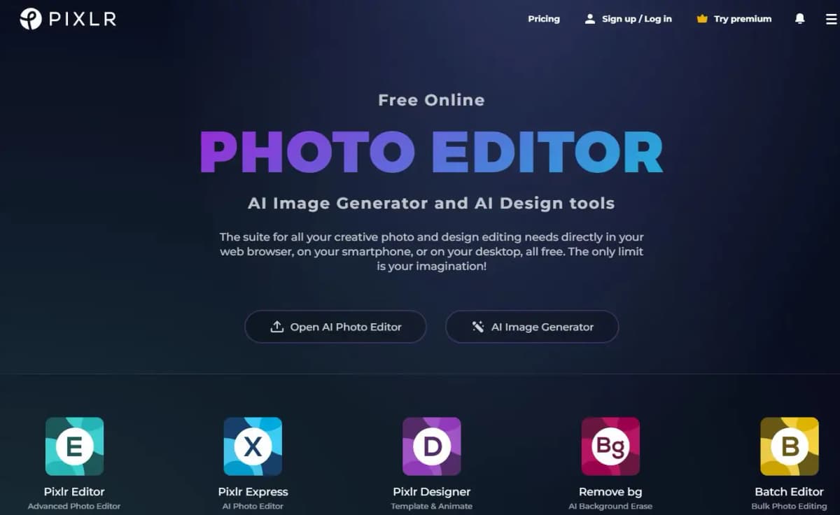 Pixlr graphic design tool