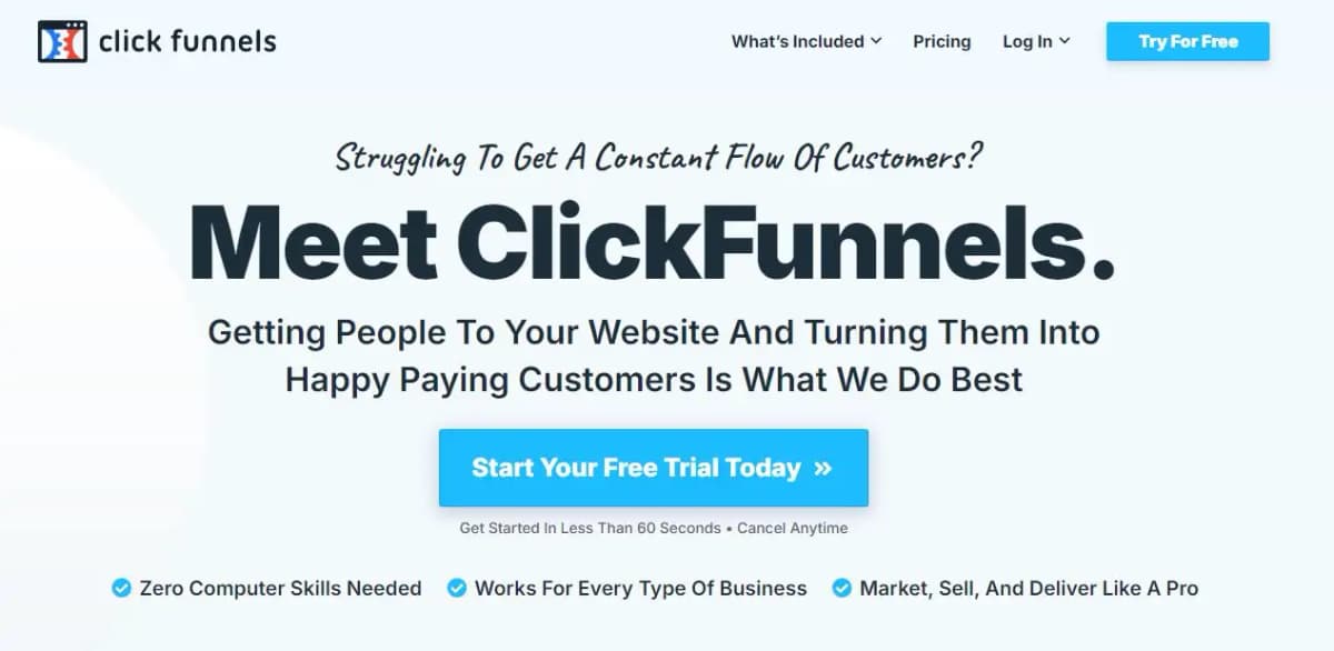 ClickFunnels landing page builder