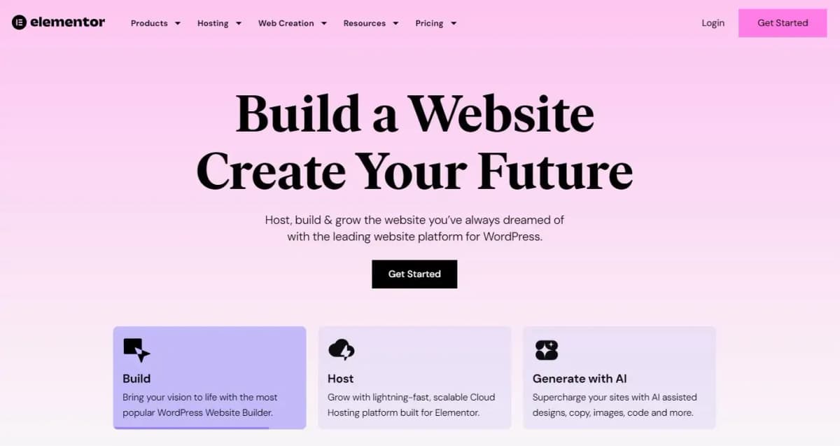 Elementor landing page builder
