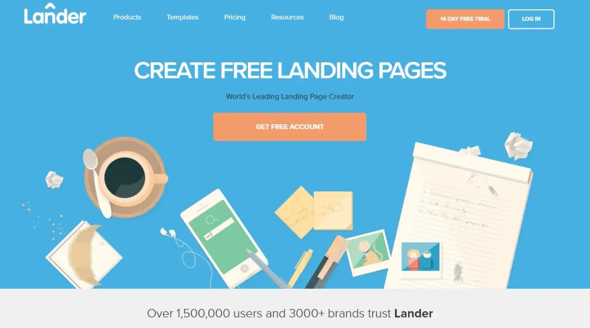 Lander landing page builder