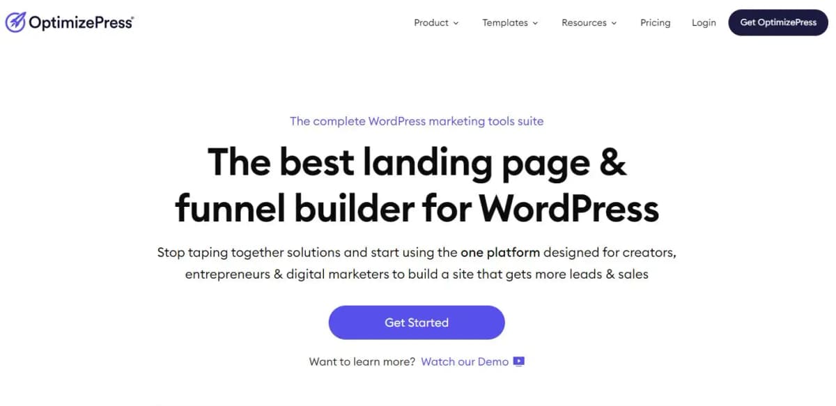 OptimizePress landing page builder