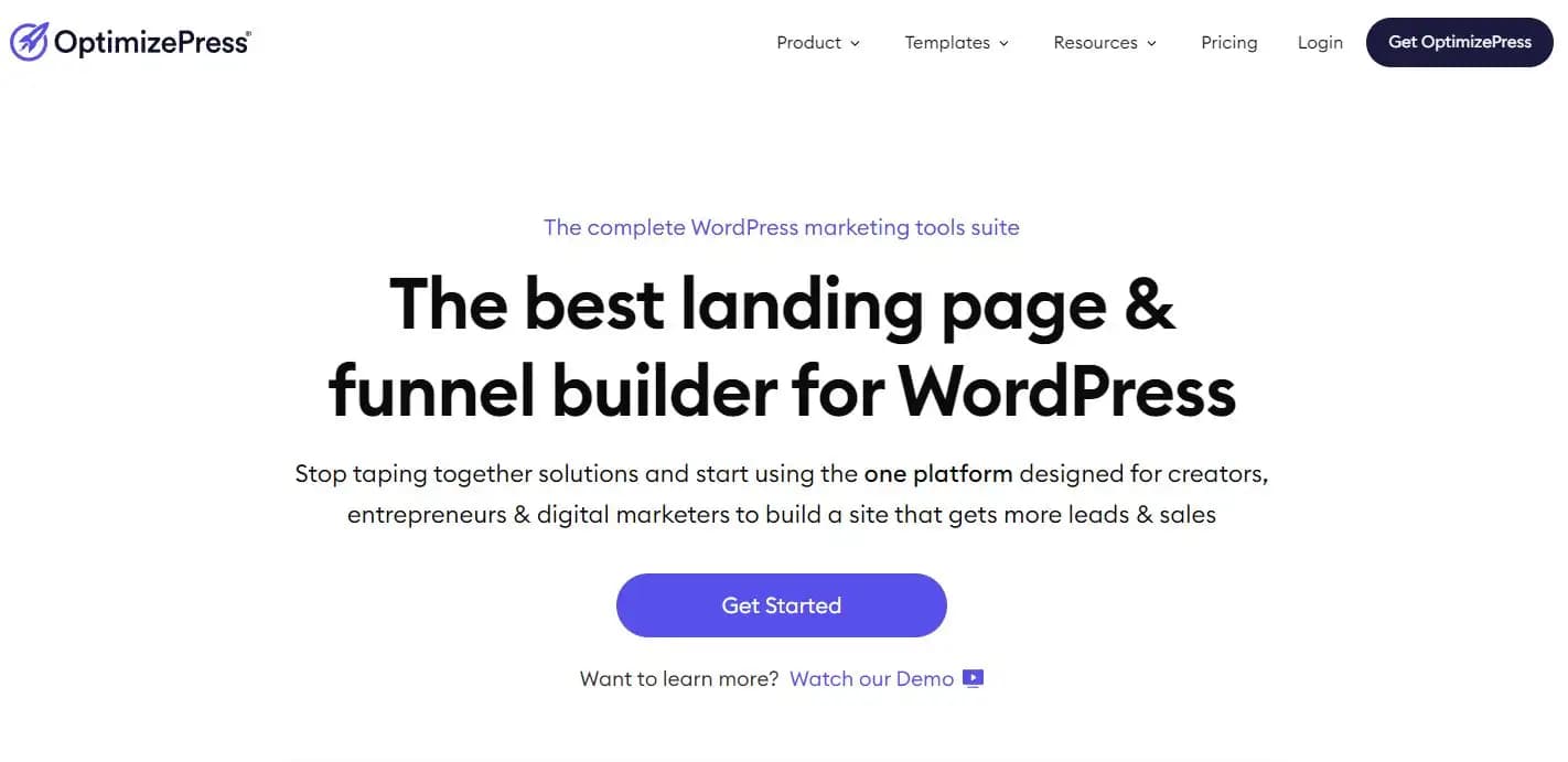 OptimizePress landing page builder