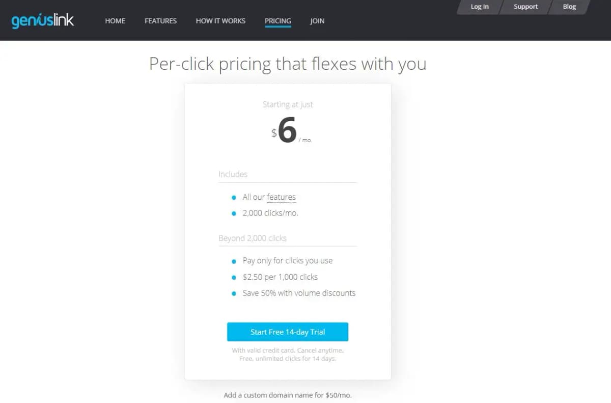 Geniuslink pricing