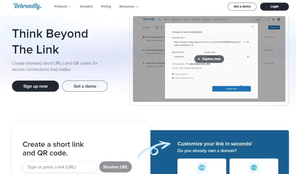 Rebrandly link management platform