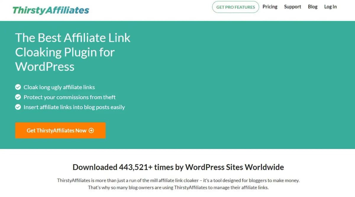 ThirstyAffiliates link tracking plugin