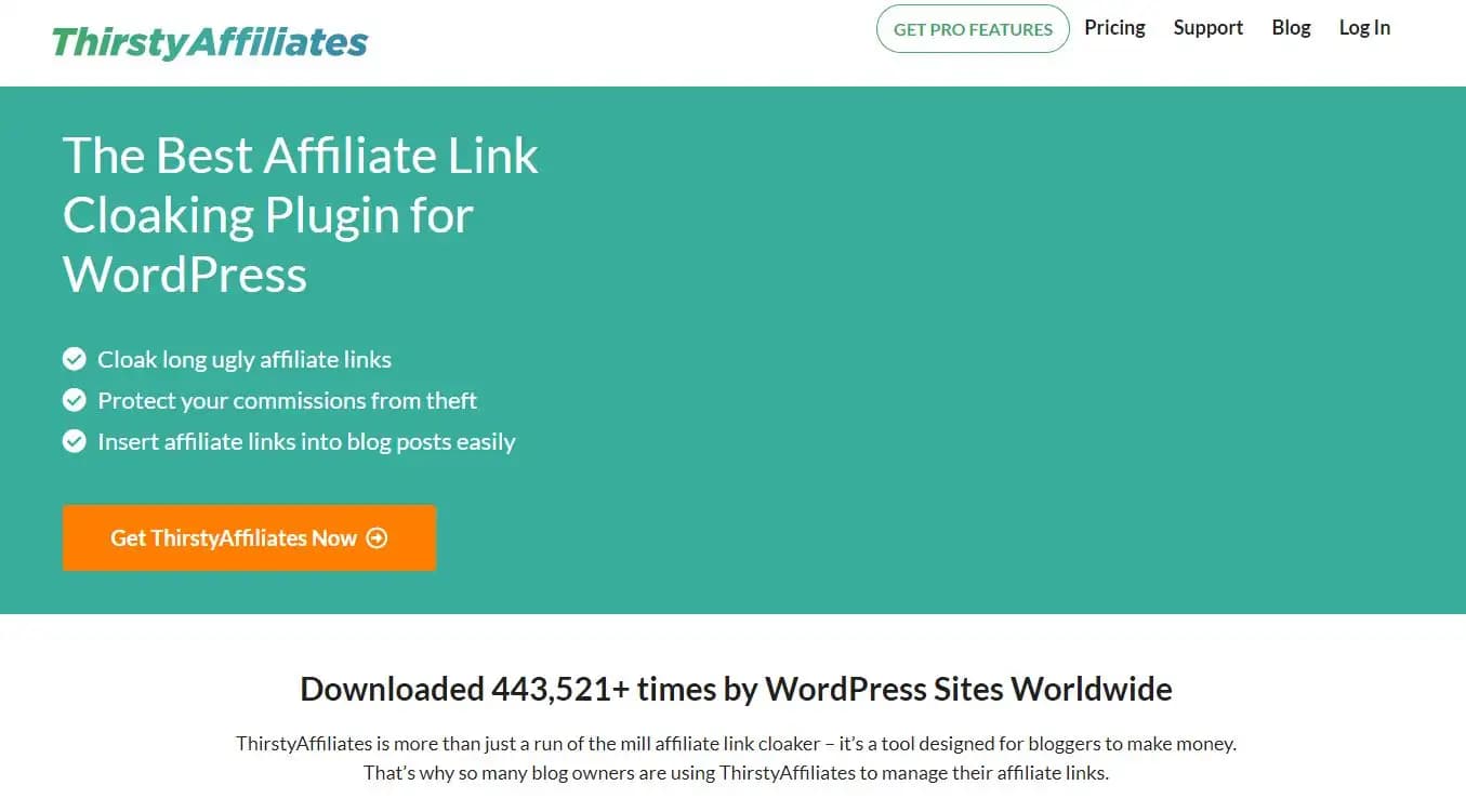ThirstyAffiliates link tracking plugin