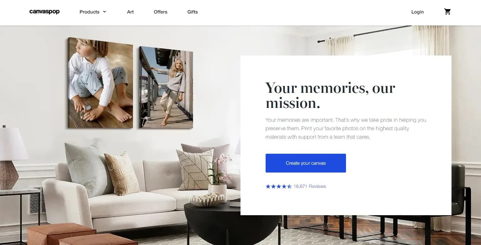 Canvaspop canvas prints