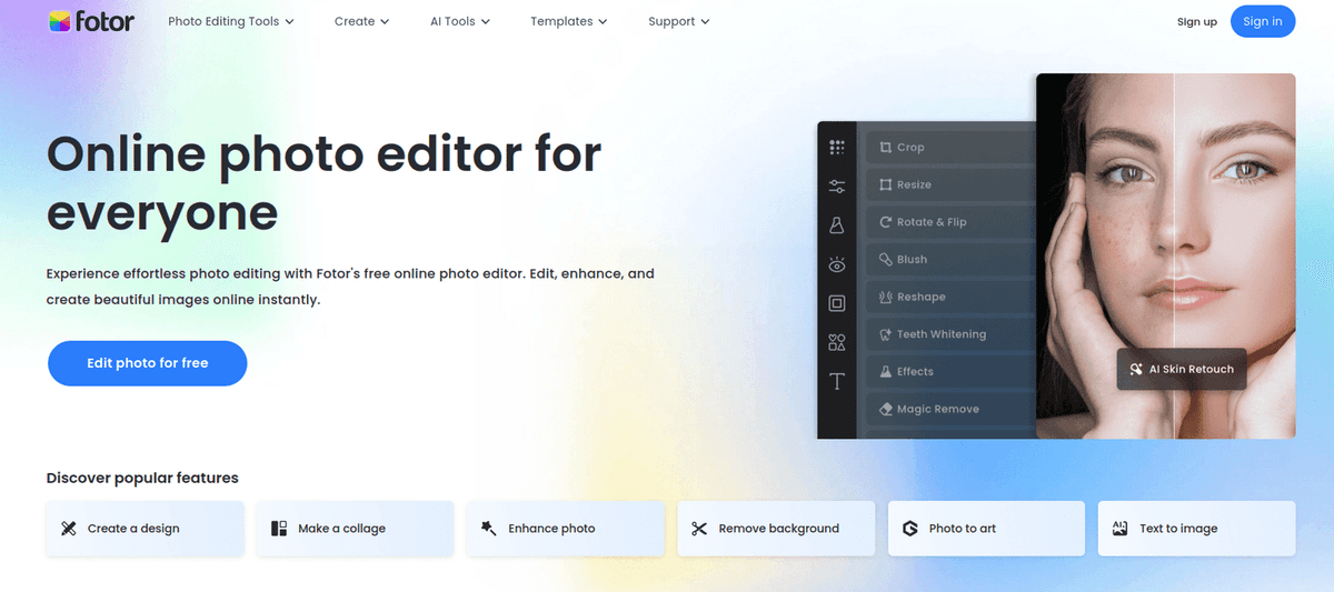 Fotor online photo editor